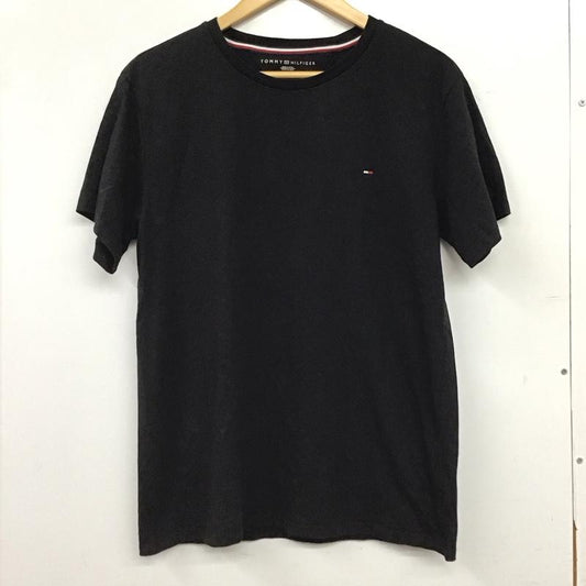 トミーヒルフィガー TOMMY HILFIGER Tシャツ 半袖 半袖カットソー プリントTシャツ クルーネックカットソー M ロゴ、文字 黒 / ブラック / black メンズ USED 古着 中古 10158912