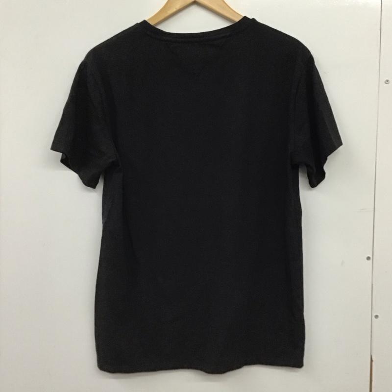 トミーヒルフィガー TOMMY HILFIGER Tシャツ 半袖 半袖カットソー プリントTシャツ クルーネックカットソー M ロゴ、文字 黒 / ブラック / black メンズ USED 古着 中古 10158912