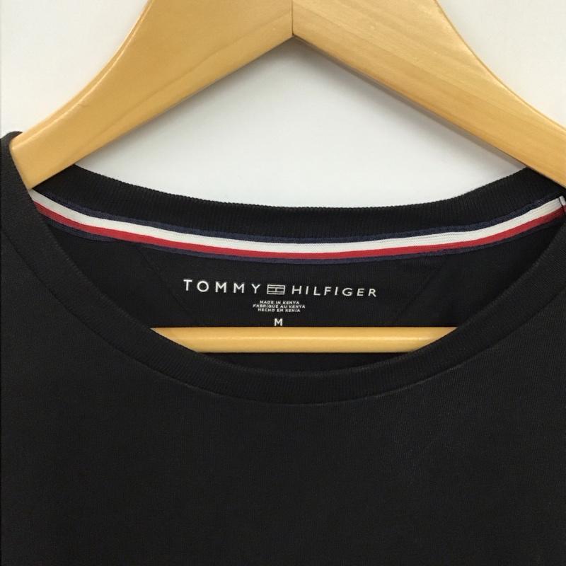 トミーヒルフィガー TOMMY HILFIGER Tシャツ 半袖 半袖カットソー プリントTシャツ クルーネックカットソー M ロゴ、文字 黒 / ブラック / black メンズ USED 古着 中古 10158912
