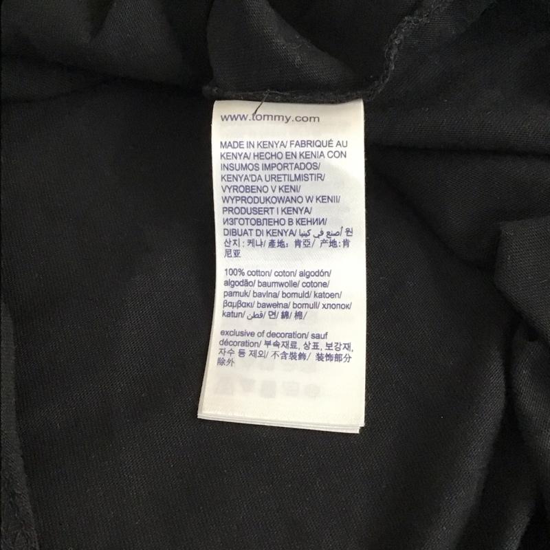 トミーヒルフィガー TOMMY HILFIGER Tシャツ 半袖 半袖カットソー プリントTシャツ クルーネックカットソー M ロゴ、文字 黒 / ブラック / black メンズ USED 古着 中古 10158912