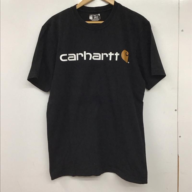 カーハート Carhartt Tシャツ 半袖 半袖カットソー プリントTシャツ クルーネックカットソー S ロゴ、文字 ダークグレー / ダークグレー / メンズ USED 古着 中古 10158923