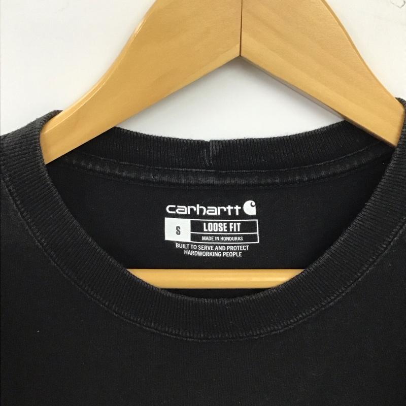 カーハート Carhartt Tシャツ 半袖 半袖カットソー プリントTシャツ クルーネックカットソー S ロゴ、文字 ダークグレー / ダークグレー / メンズ USED 古着 中古 10158923