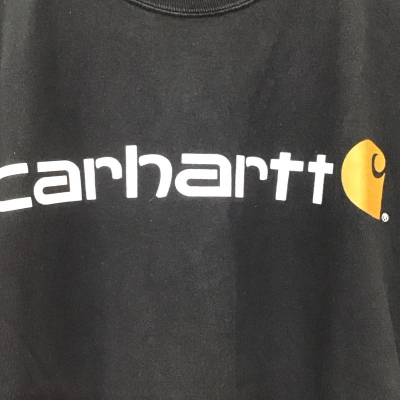 カーハート Carhartt Tシャツ 半袖 半袖カットソー プリントTシャツ クルーネックカットソー S ロゴ、文字 ダークグレー / ダークグレー / メンズ USED 古着 中古 10158923
