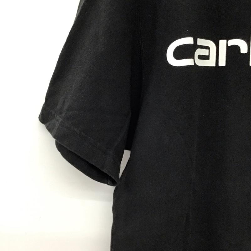 カーハート Carhartt Tシャツ 半袖 半袖カットソー プリントTシャツ クルーネックカットソー S ロゴ、文字 ダークグレー / ダークグレー / メンズ USED 古着 中古 10158923