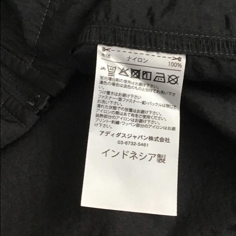 アディダス adidas ジャケット、上着 ジャンパー、ブルゾン ジップアップナイロンジャケット アウター XL ロゴ、文字 黒 / ブラック / black メンズ USED 古着 中古 10158934