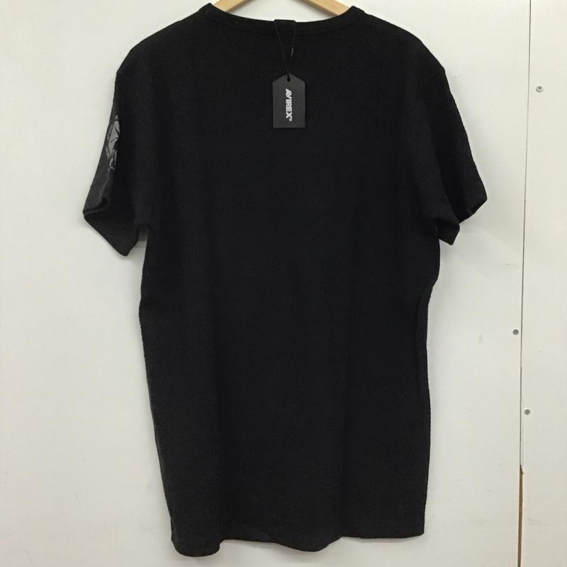 アヴィレックス AVIREX Tシャツ 半袖 半袖カットソー プリントTシャツ クルーネックカットソー XL ロゴ、文字 ダークグレー / ダークグレー / メンズ USED 古着 中古 10158935