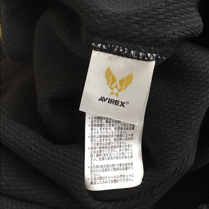 アヴィレックス AVIREX Tシャツ 半袖 半袖カットソー プリントTシャツ クルーネックカットソー XL ロゴ、文字 ダークグレー / ダークグレー / メンズ USED 古着 中古 10158935