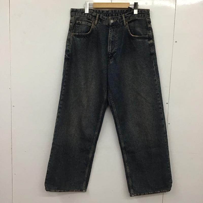 ザラ ZARA パンツ デニム、ジーンズ デニムパンツ ワイドパンツ カジュアルパンツ 42 無地 インディゴ / インディゴ / Indigo メンズ USED 古着 中古 10158937
