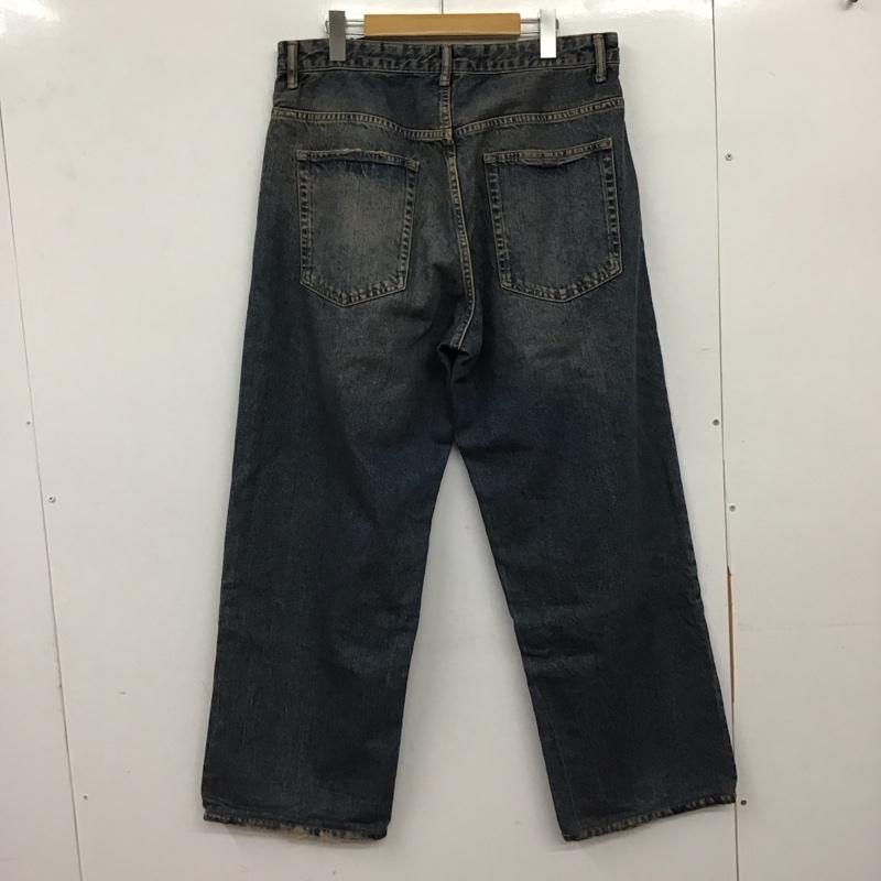 ザラ ZARA パンツ デニム、ジーンズ デニムパンツ ワイドパンツ カジュアルパンツ 42 無地 インディゴ / インディゴ / Indigo メンズ USED 古着 中古 10158937
