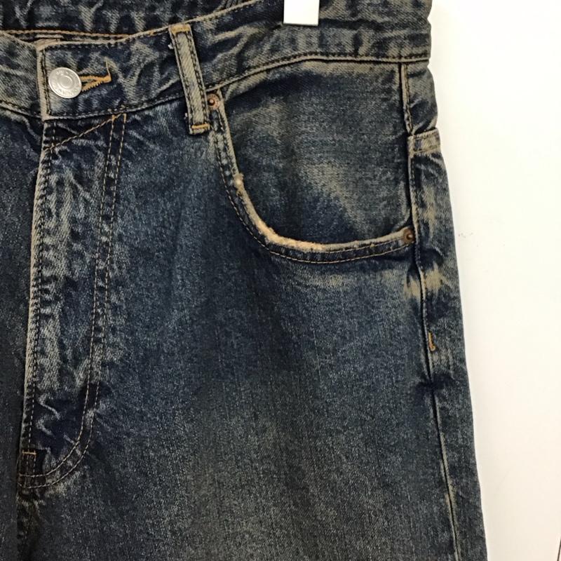 ザラ ZARA パンツ デニム、ジーンズ デニムパンツ ワイドパンツ カジュアルパンツ 42 無地 インディゴ / インディゴ / Indigo メンズ USED 古着 中古 10158937