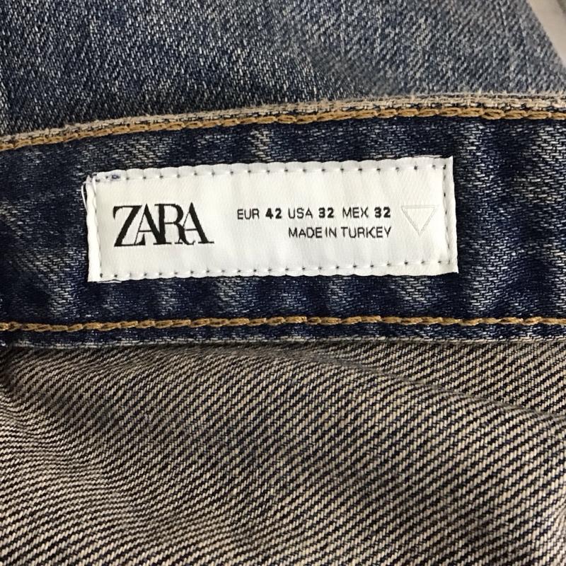 ザラ ZARA パンツ デニム、ジーンズ デニムパンツ ワイドパンツ カジュアルパンツ 42 無地 インディゴ / インディゴ / Indigo メンズ USED 古着 中古 10158937