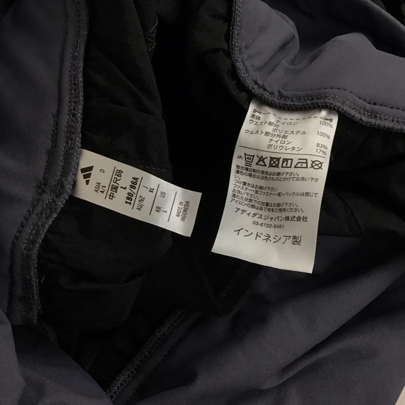 アディダス adidas パンツ ワークパンツ、ペインターパンツ ナイロンパンツ ワイドパンツ カジュアルパンツ XL ロゴ、文字 黒 / ブラック / black メンズ USED 古着 中古 10158938