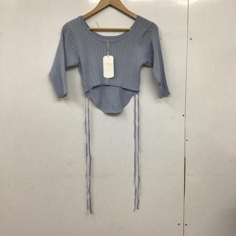 チコ CHICO カットソー 七分袖 FREE 無地 青 / ブルー / blue レディース USED 古着 中古 10158940