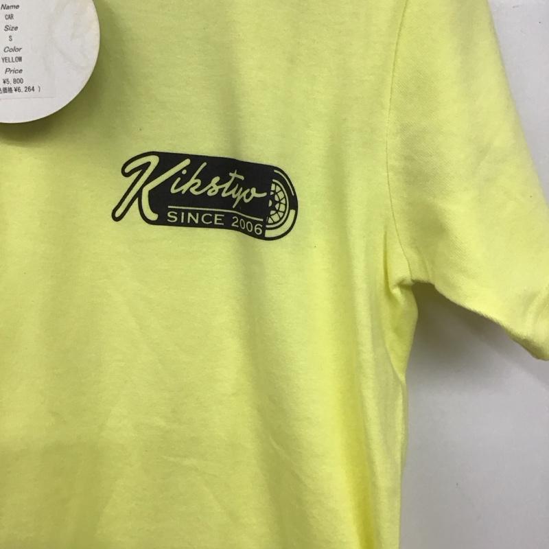 キックスティーワイオー KIKS TYO Tシャツ 半袖 半袖カットソー プリントTシャツ クルーネックカットソー S ロゴ、文字 黄 / イエロー / yellow メンズ USED 古着 中古 10158941