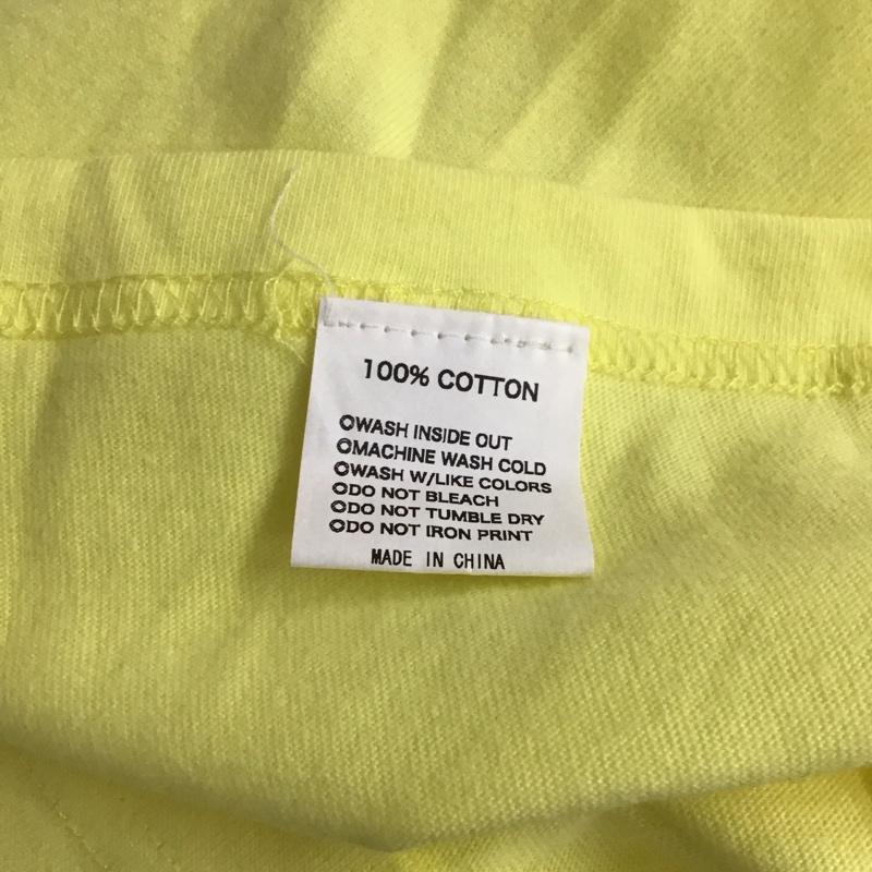 キックスティーワイオー KIKS TYO Tシャツ 半袖 半袖カットソー プリントTシャツ クルーネックカットソー S ロゴ、文字 黄 / イエロー / yellow メンズ USED 古着 中古 10158941