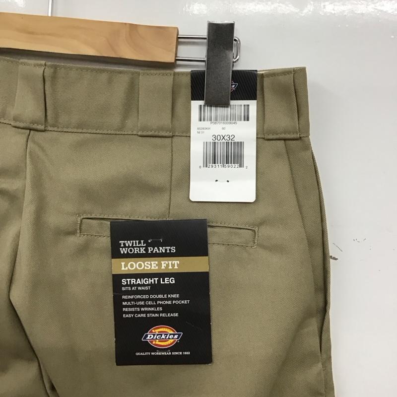 ディッキーズ Dickies パンツ ワークパンツ、ペインターパンツ ワークパンツ ワイドパンツ カジュアルパンツ 30インチ ロゴ、文字 ベージュ / ベージュ / beige メンズ USED 古着 中古 10158944
