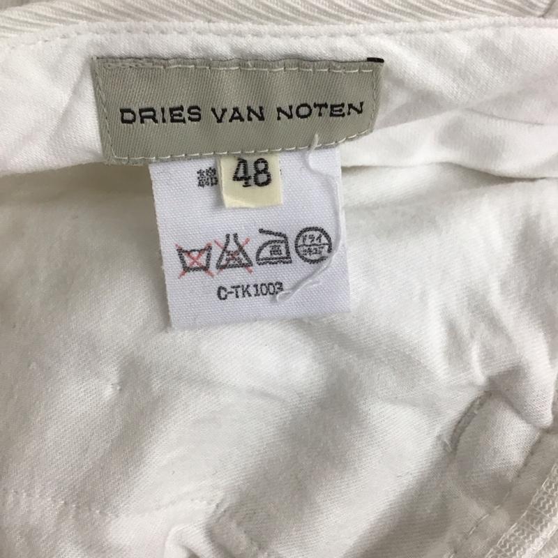 ドリスヴァンノッテン DRIES VAN NOTEN パンツ ワークパンツ、ペインターパンツ ワークパンツ ワイドパンツ カジュアルパンツ ストレッチパンツ 48 無地 白 / ホワイト / white メンズ USED 古着 中古 10158946