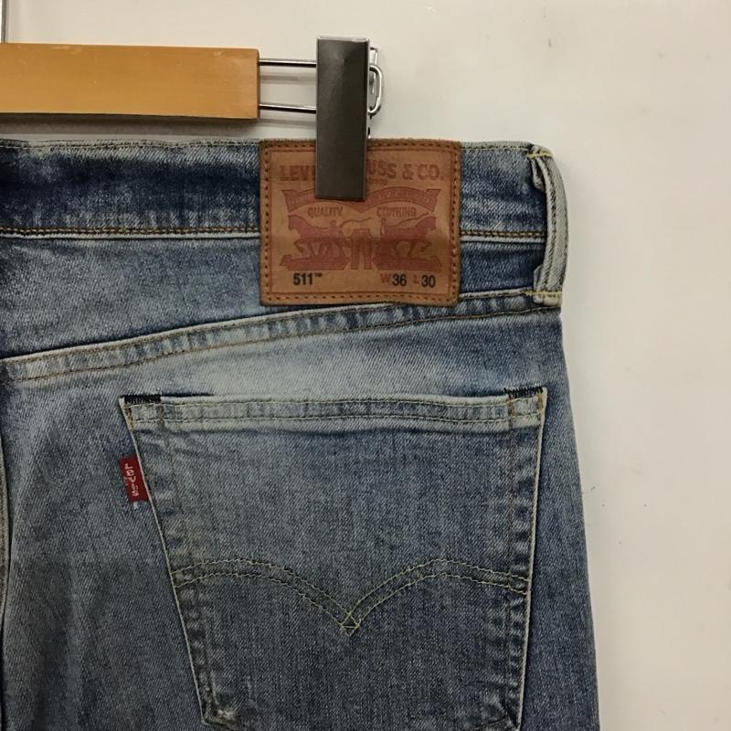 リーバイストラウスアンドコー Levi Strauss & co. パンツ デニム、ジーンズ デニムパンツ スリムパンツ カジュアルパンツ ストレッチパンツ 36インチ 無地 インディゴ / インディゴ / Indigo メンズ USED 古着 中古 10158947