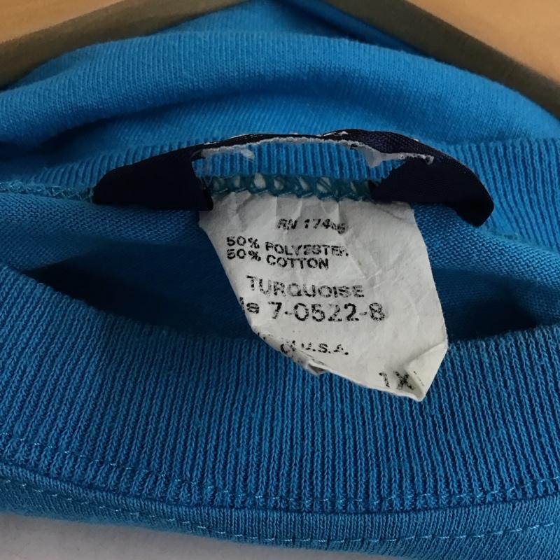 レノックススクエア Lenox Square Tシャツ 半袖 半袖カットソー プリントTシャツ クルーネックカットソー 無地 青 / ブルー / blue メンズ USED 古着 中古 10158951