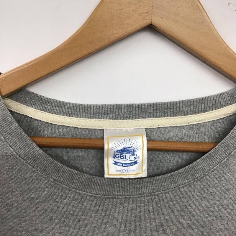 ジービーエル GBL Tシャツ 半袖 半袖カットソー プリントTシャツ クルーネックカットソー XXL プリント 灰 / グレー / gray メンズ USED 古着 中古 10158952