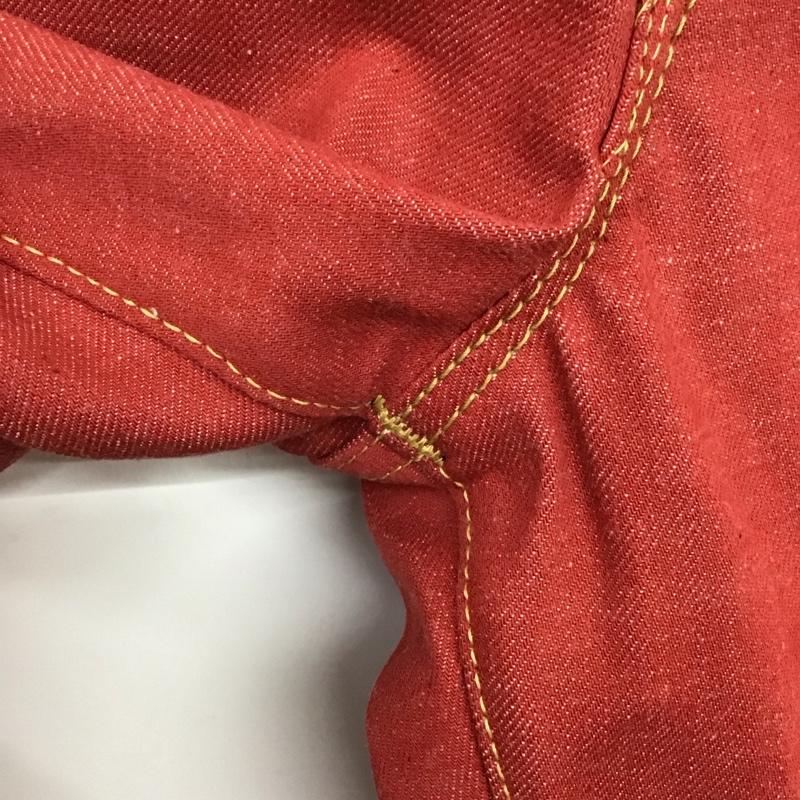 ニートスタイル NEAT STYLE パンツ デニム、ジーンズ デニムパンツ ワイドパンツ カジュアルパンツ 32インチ 無地 赤 / レッド / red メンズ USED 古着 中古 10158954