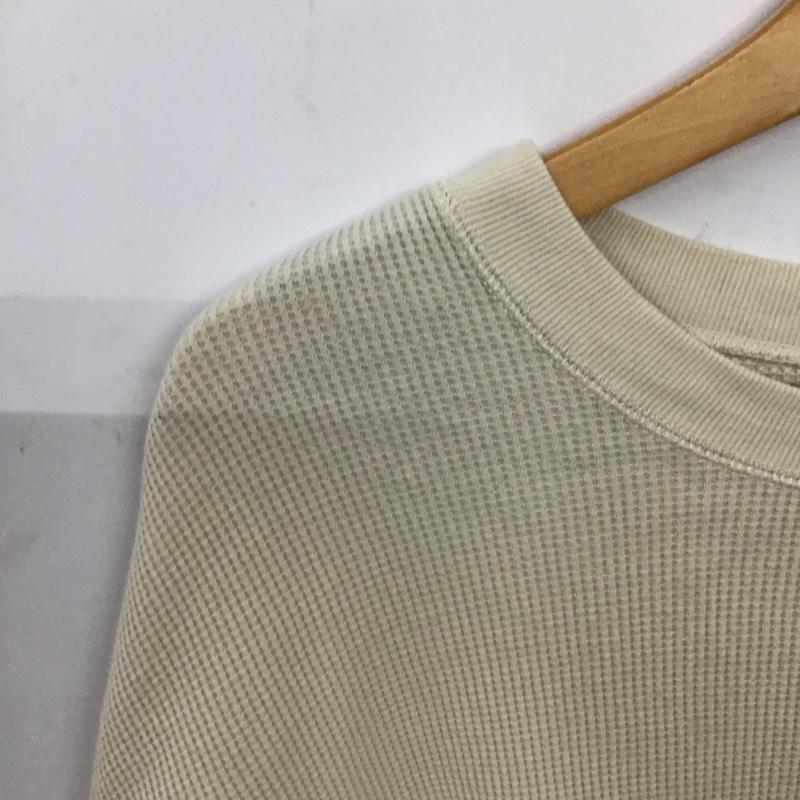 ビューティアンドユースユナイテッドアローズ BEAUTY&YOUTH UNITED ARROWS カットソー 長袖 長袖カットソー ワッフルカットソー クルーネック L 無地 アイボリー / アイボリー / メンズ USED 古着 中古 10158955