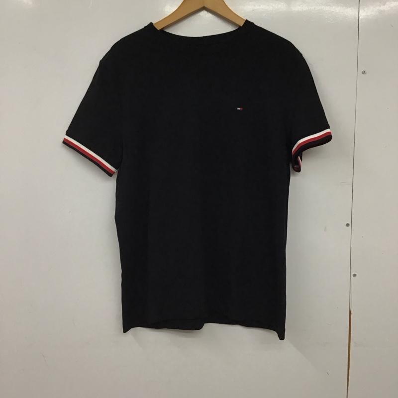 トミーヒルフィガー TOMMY HILFIGER Tシャツ 半袖 半袖カットソー プリントTシャツ クルーネックカットソー M ロゴ、文字 黒 / ブラック / black メンズ USED 古着 中古 10158956