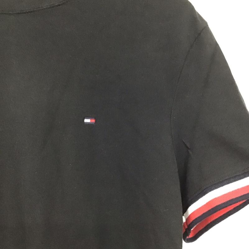 トミーヒルフィガー TOMMY HILFIGER Tシャツ 半袖 半袖カットソー プリントTシャツ クルーネックカットソー M ロゴ、文字 黒 / ブラック / black メンズ USED 古着 中古 10158956