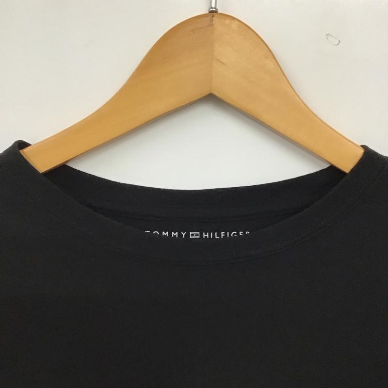 トミーヒルフィガー TOMMY HILFIGER Tシャツ 半袖 半袖カットソー プリントTシャツ クルーネックカットソー M ロゴ、文字 黒 / ブラック / black メンズ USED 古着 中古 10158956