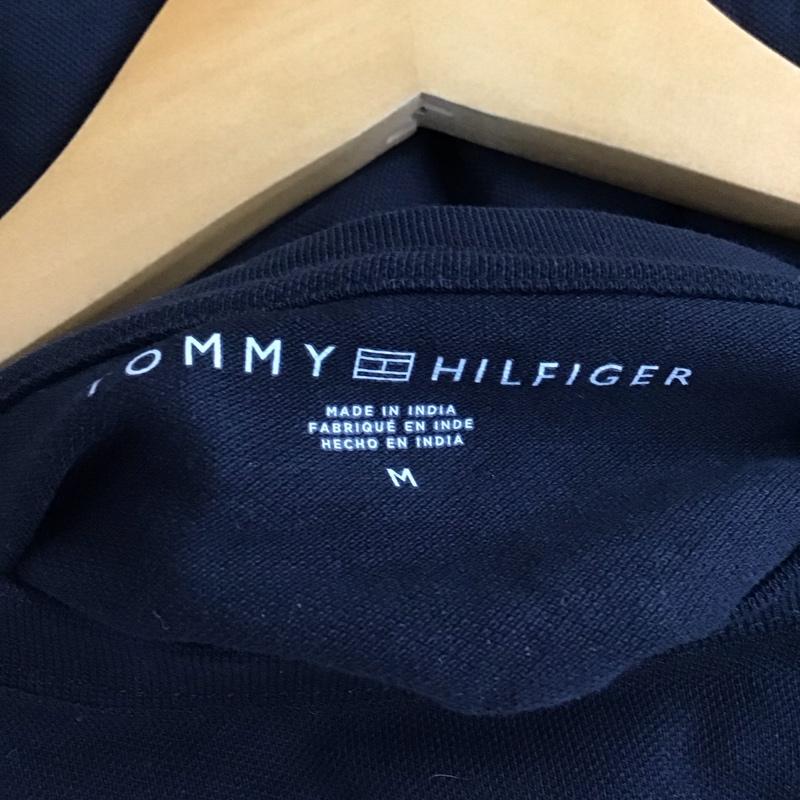 トミーヒルフィガー TOMMY HILFIGER Tシャツ 半袖 半袖カットソー プリントTシャツ クルーネックカットソー M ロゴ、文字 黒 / ブラック / black メンズ USED 古着 中古 10158956