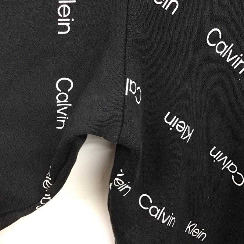 カルバン・クライン Calvin Klein パーカー 長袖 長袖パーカー プルオーバーパーカー スウェット L ロゴ、文字 黒 / ブラック / black メンズ USED 古着 中古 10158957