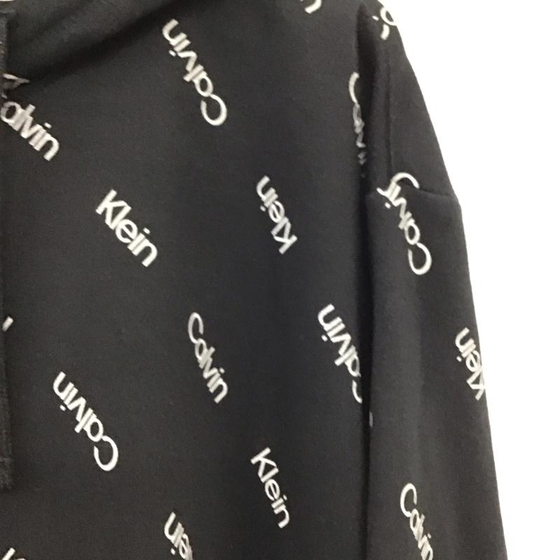カルバン・クライン Calvin Klein パーカー 長袖 長袖パーカー プルオーバーパーカー スウェット L ロゴ、文字 黒 / ブラック / black メンズ USED 古着 中古 10158957