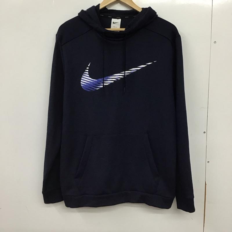 ナイキ NIKE パーカー 長袖 長袖パーカー プルオーバーパーカー スウェット XL ロゴ、文字 紺 / ネイビー / navy メンズ USED 古着 中古 10158958