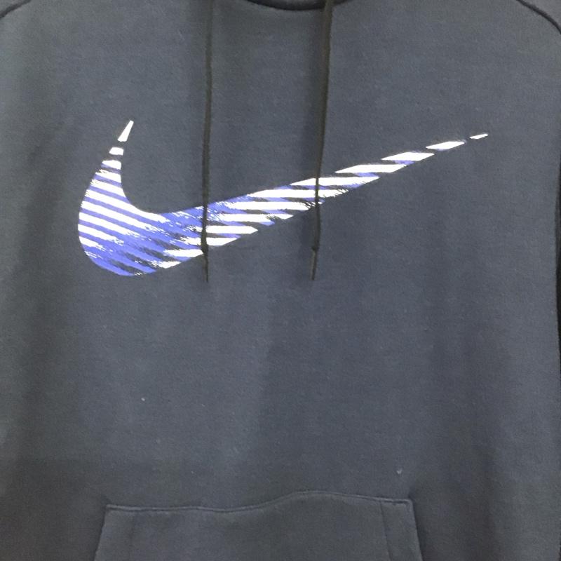 ナイキ NIKE パーカー 長袖 長袖パーカー プルオーバーパーカー スウェット XL ロゴ、文字 紺 / ネイビー / navy メンズ USED 古着 中古 10158958