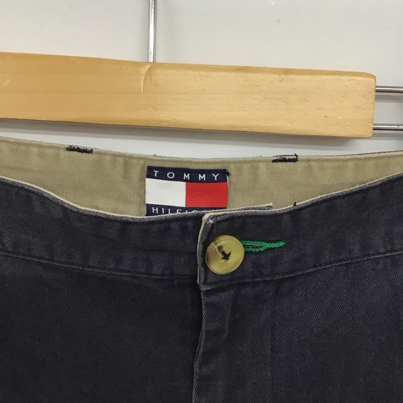 トミーヒルフィガー TOMMY HILFIGER パンツ チノパン チノパン ワイドパンツ カジュアルパンツ 38 無地 紺 / ネイビー / navy メンズ USED 古着 中古 10158961