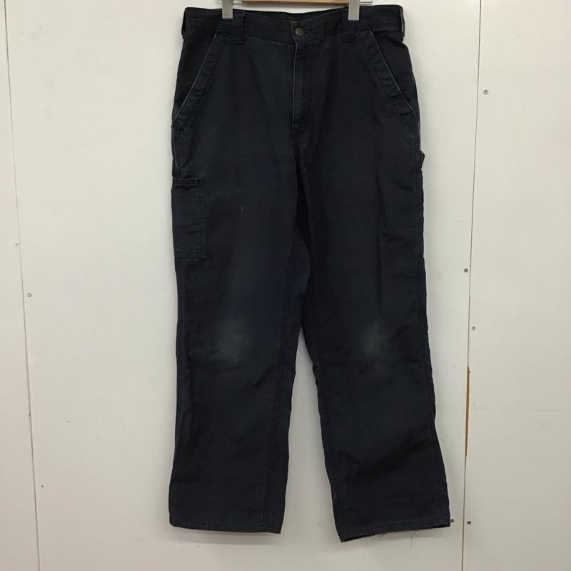 カーハート Carhartt パンツ ワークパンツ、ペインターパンツ 34 ロゴ、文字 紺 / ネイビー / navy メンズ USED 古着 中古 10158965