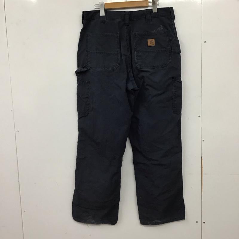カーハート Carhartt パンツ ワークパンツ、ペインターパンツ 34 ロゴ、文字 紺 / ネイビー / navy メンズ USED 古着 中古 10158965