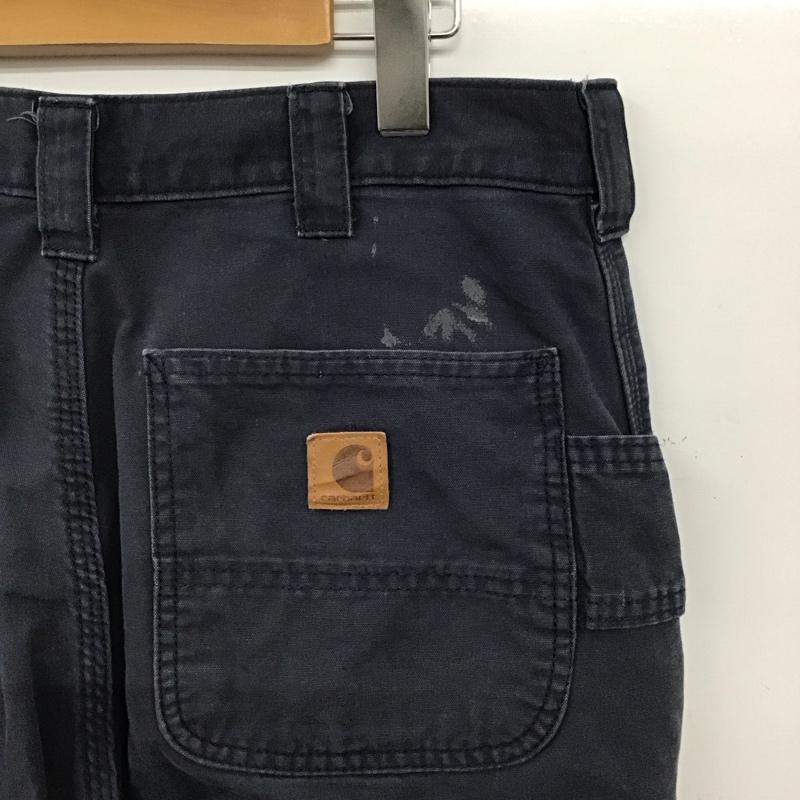 カーハート Carhartt パンツ ワークパンツ、ペインターパンツ 34 ロゴ、文字 紺 / ネイビー / navy メンズ USED 古着 中古 10158965