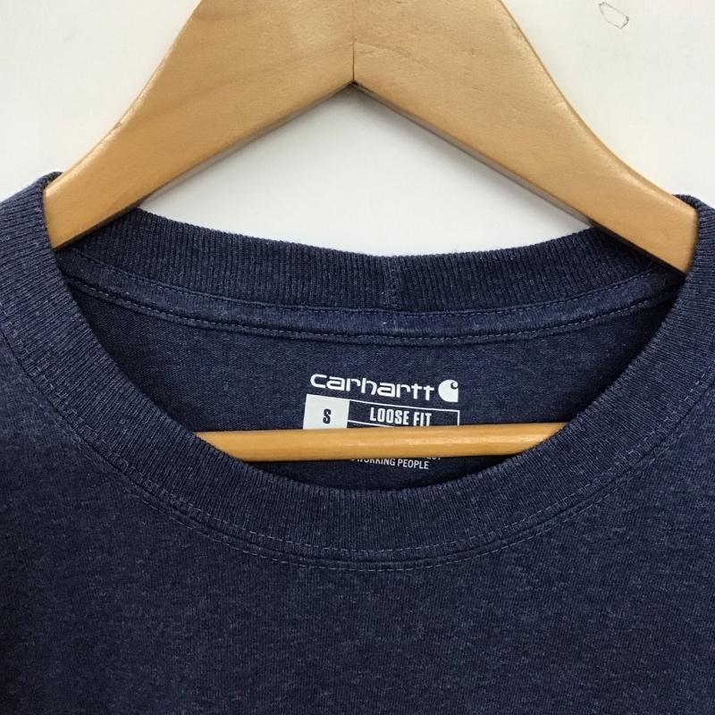 カーハート Carhartt Tシャツ 半袖 半袖カットソー プリントTシャツ クルーネックカットソー S ロゴ、文字 青 / ブルー / blue メンズ USED 古着 中古 10158972