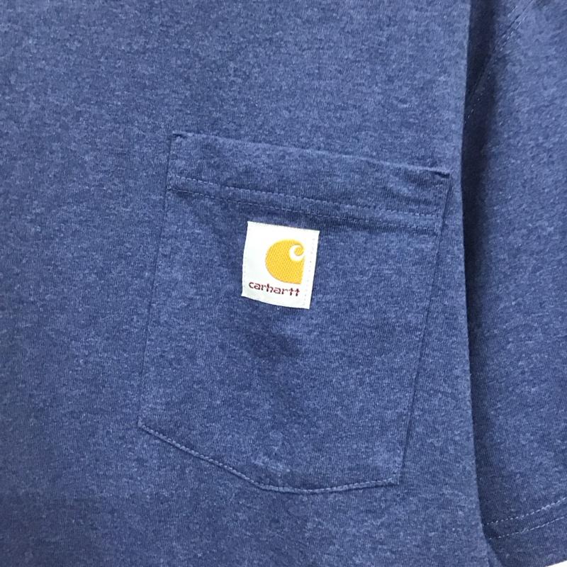 カーハート Carhartt Tシャツ 半袖 半袖カットソー プリントTシャツ クルーネックカットソー S ロゴ、文字 青 / ブルー / blue メンズ USED 古着 中古 10158972