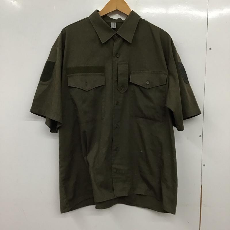 ミリタリー ミリタリー シャツ、ブラウス 半袖 半袖シャツ 無地シャツ ポケットシャツ 無地 カーキ / カーキ / khaki メンズ USED 古着 中古 10158975