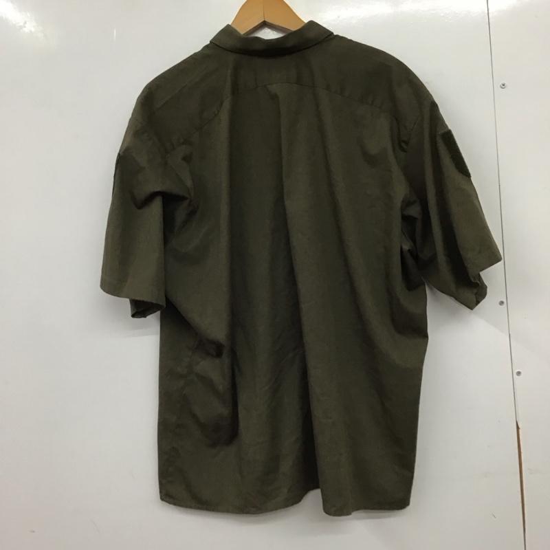 ミリタリー ミリタリー シャツ、ブラウス 半袖 半袖シャツ 無地シャツ ポケットシャツ 無地 カーキ / カーキ / khaki メンズ USED 古着 中古 10158975