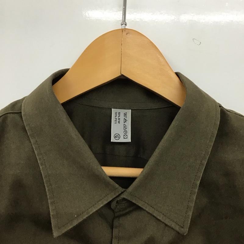 ミリタリー ミリタリー シャツ、ブラウス 半袖 半袖シャツ 無地シャツ ポケットシャツ 無地 カーキ / カーキ / khaki メンズ USED 古着 中古 10158975