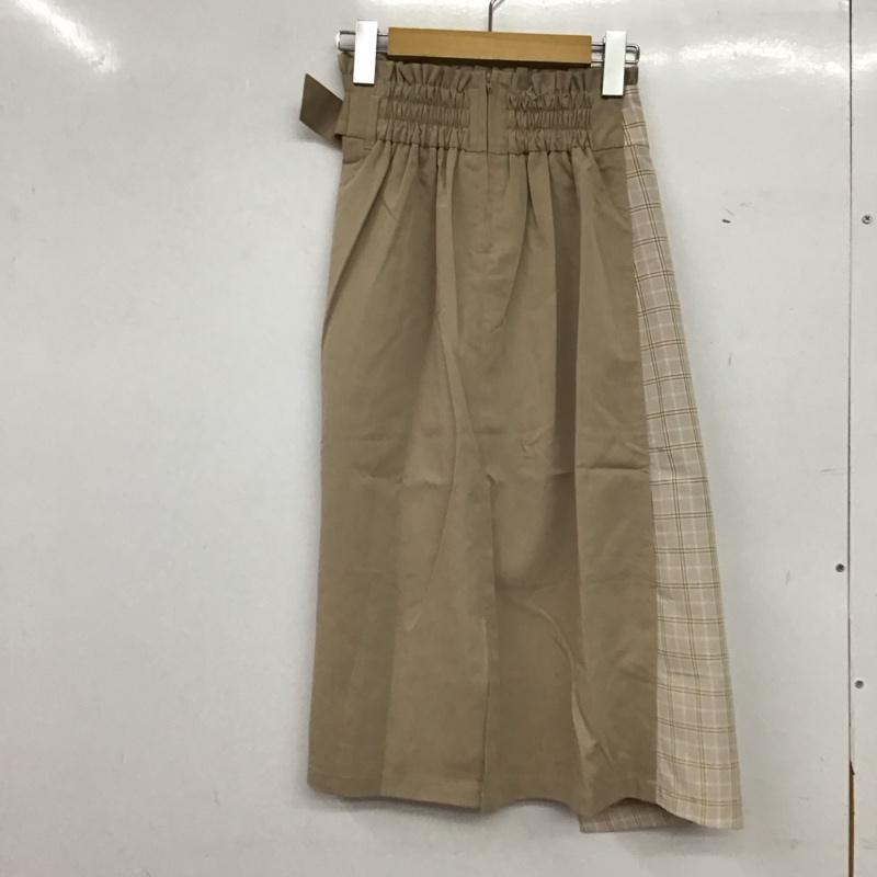 マジェスティックレゴン MAJESTIC LEGON スカート ロングスカート バイカラーラップIラインスカート タグ付 S 無地 X チェック ベージュ / ベージュ / beige レディース USED 古着 中古 10158976
