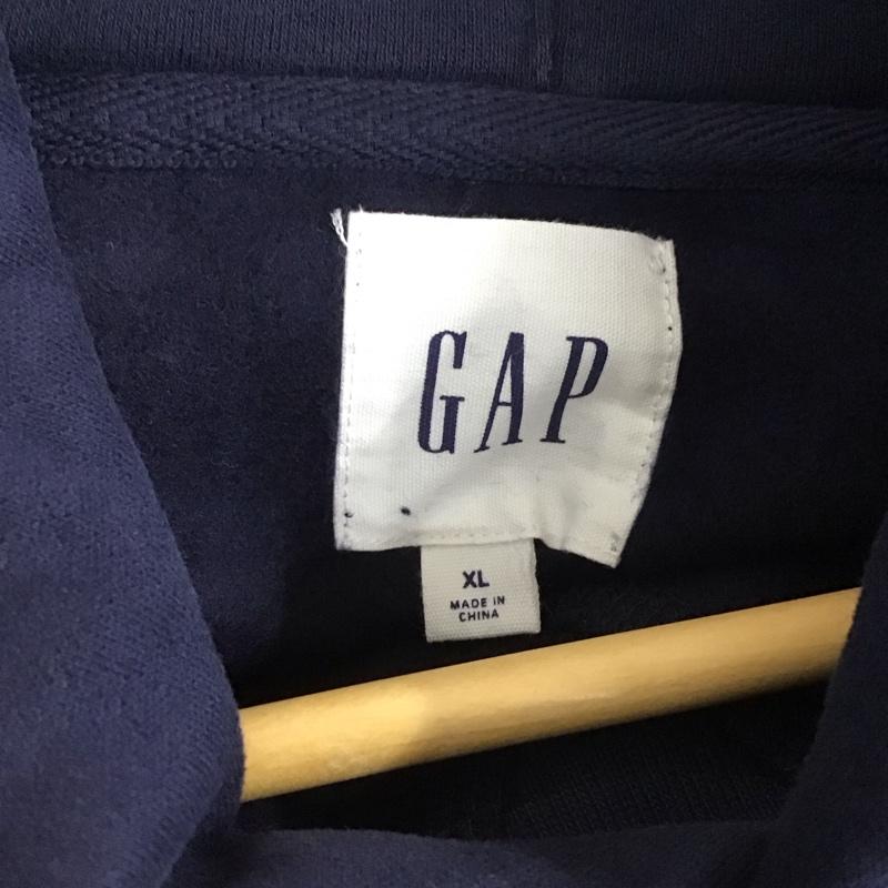 ギャップ GAP パーカー 長袖 長袖パーカー プルオーバーパーカー スウェット XL 無地 紺 / ネイビー / navy メンズ USED 古着 中古 10158980