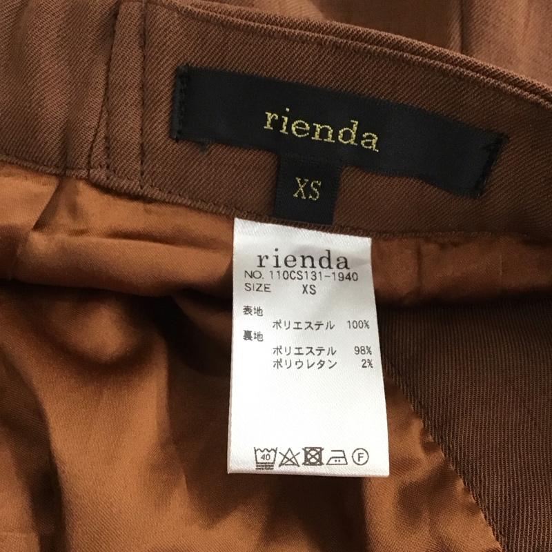 リエンダ rienda パンツ スラックス 110CS131-1940 センタープレスJ/WクロップドPT XS 無地 茶 / ブラウン / brown レディース USED 古着 中古 10158981