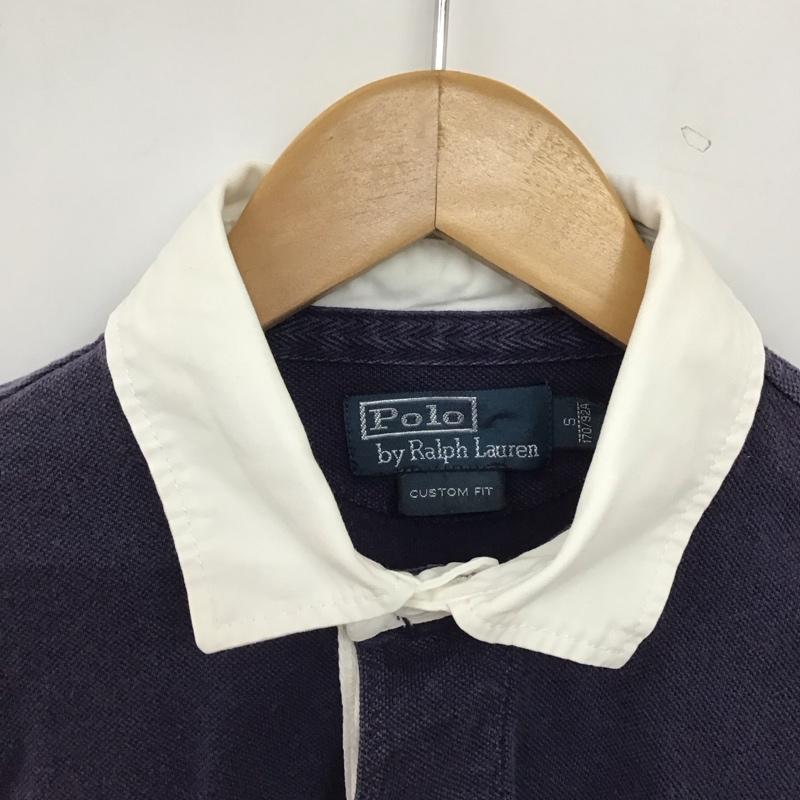 ポロバイラルフローレン Polo by RALPH LAUREN ポロシャツ 半袖 半袖ポロシャツ カラーシャツ 半袖カットソー S ロゴ、文字 紺 / ネイビー / navy メンズ USED 古着 中古 10158988