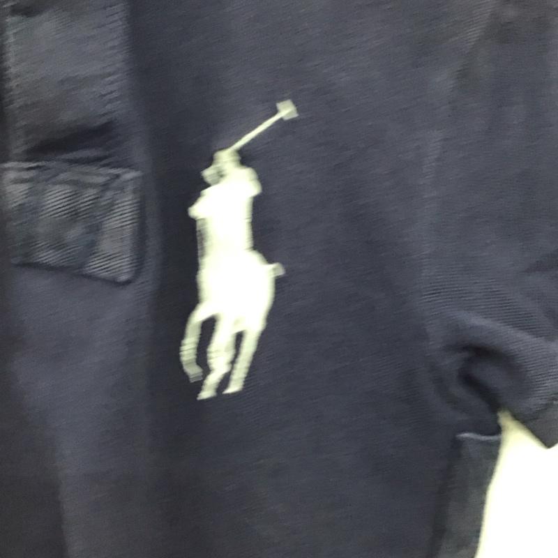 ポロバイラルフローレン Polo by RALPH LAUREN ポロシャツ 半袖 半袖ポロシャツ カラーシャツ 半袖カットソー S ロゴ、文字 紺 / ネイビー / navy メンズ USED 古着 中古 10158988