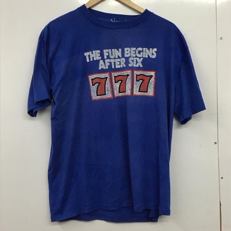 古着 USED Tシャツ 半袖 半袖カットソー プリントTシャツ クルーネックカットソー ロゴ、文字 青 / ブルー / blue メンズ USED 古着 中古 10158993