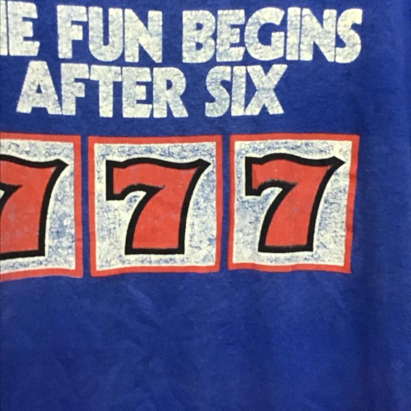 古着 USED Tシャツ 半袖 半袖カットソー プリントTシャツ クルーネックカットソー ロゴ、文字 青 / ブルー / blue メンズ USED 古着 中古 10158993